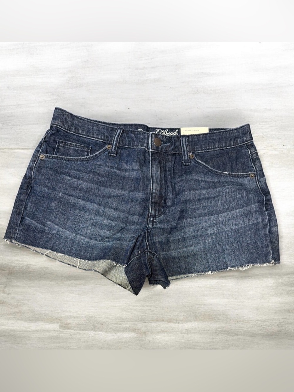 Universal Thread Denim shorts with navy stitching